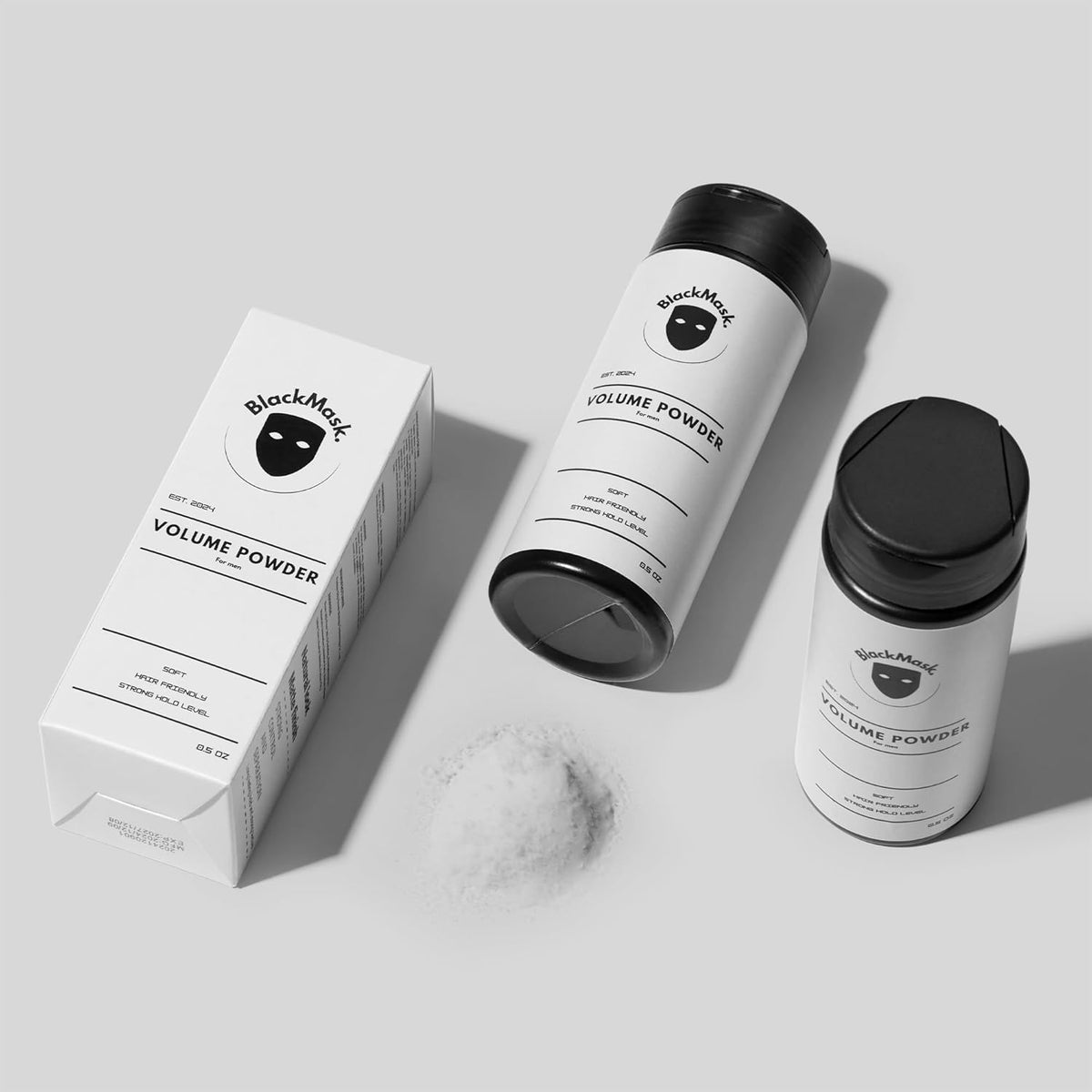 BlackMask open container with visible powder for easy application benefit
