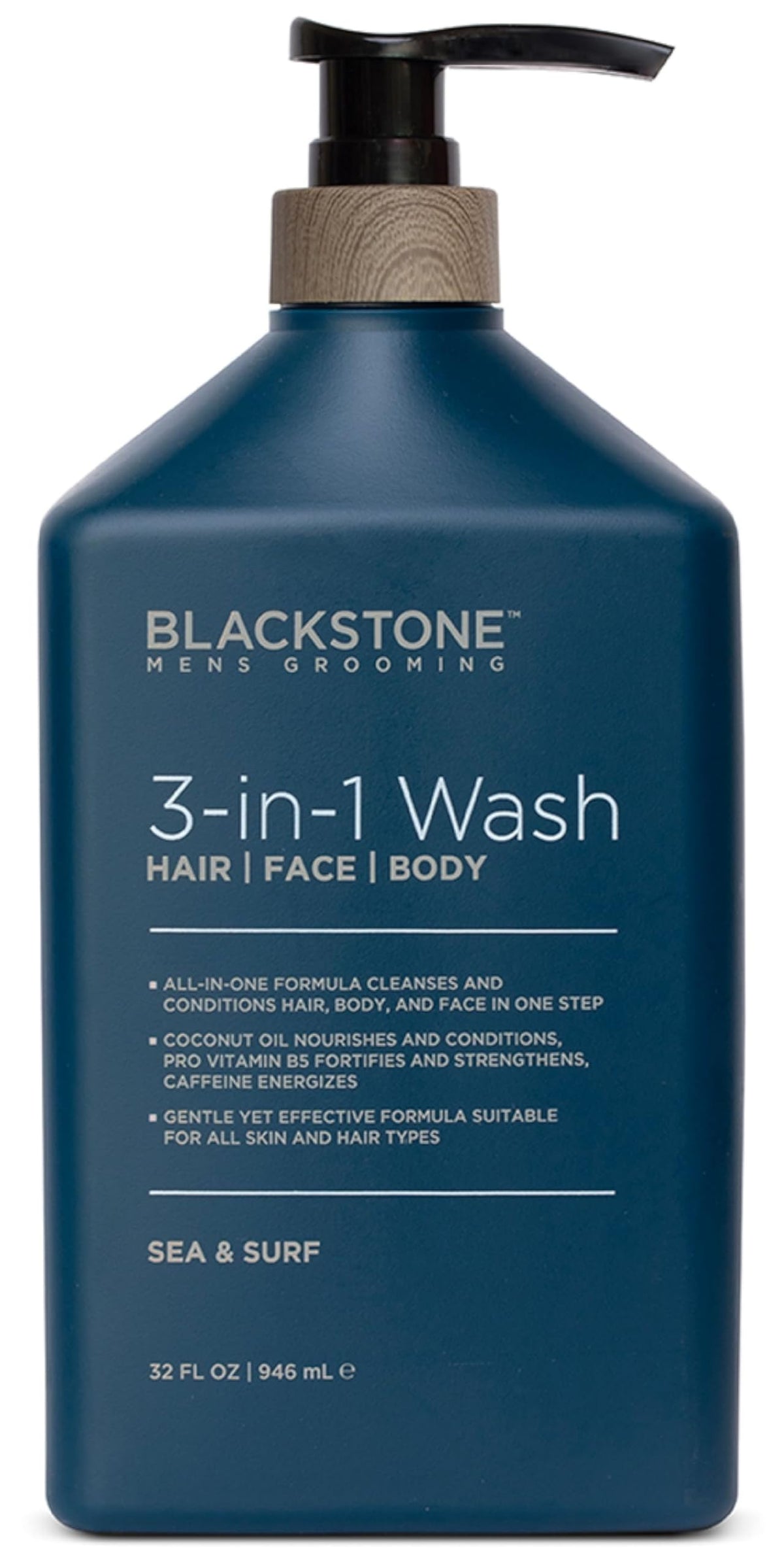 blackstone front packaging showing full bottle and branding, easy identification benefit