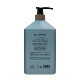 Blackstone label closeup highlighting ingredients and clear benefits