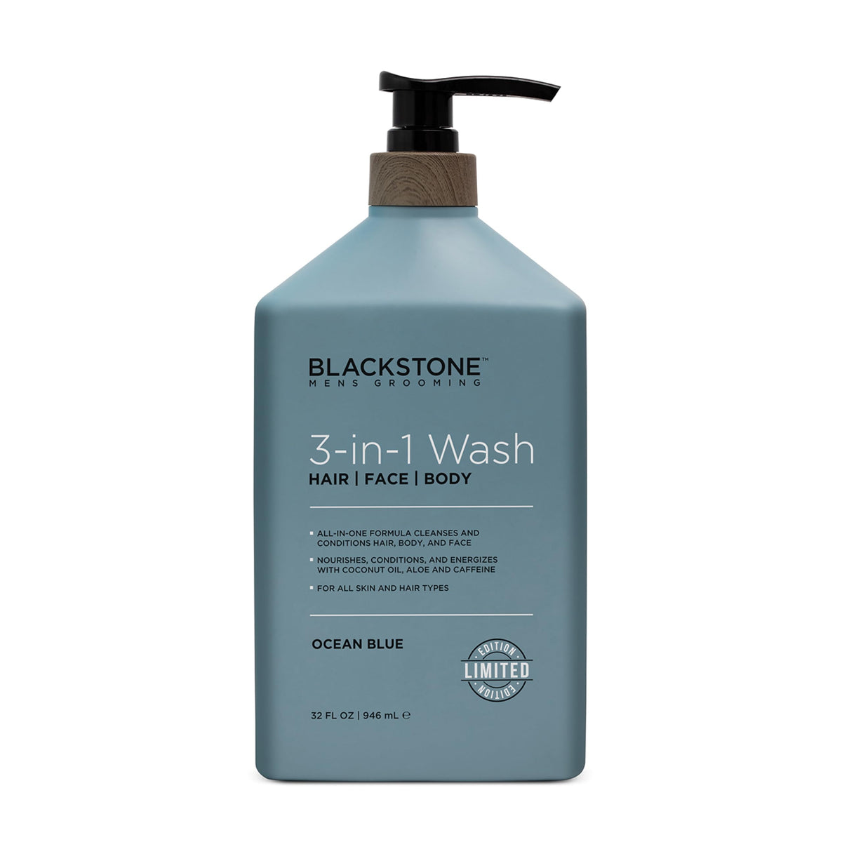 Blackstone on bathroom shelf lifestyle view showing convenient grooming setup
