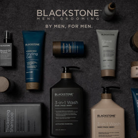 blackstone bottle beside hand for scale showing 32 fl oz supply and long-lasting value