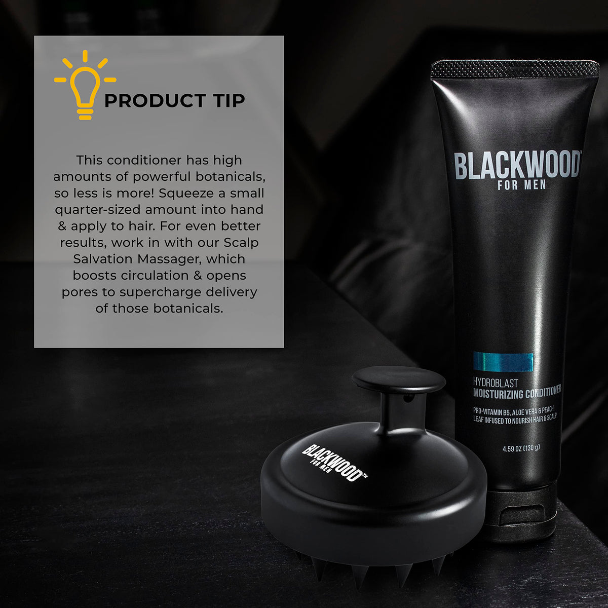 Blackwood For Men bottle on bathroom shelf in lifestyle setting signaling everyday grooming routine
