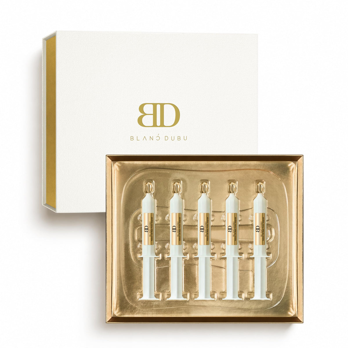 BLANC DUBU front packaging showing five ampoules and benefits