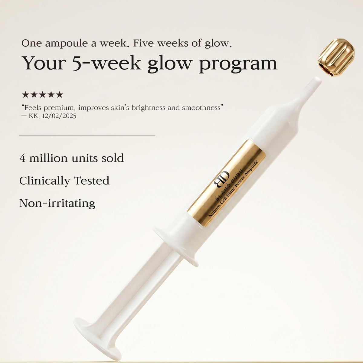 BLANC DUBU open ampoule pouring serum for targeted application