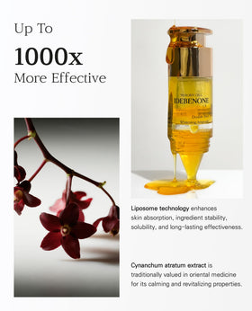 BLANC DUBU idebenone and niacinamide ingredient illustration emphasizing antioxidant brightening