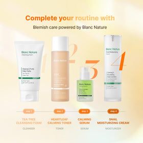 BLANC NATURE daytime shelf styling showing easy morning layering with other products