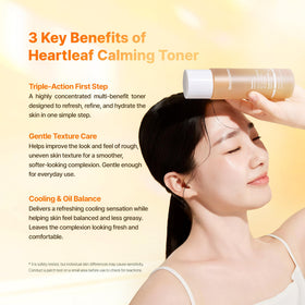 BLANC NATURE hand applying toner to skin showing gentle patting and quick absorption