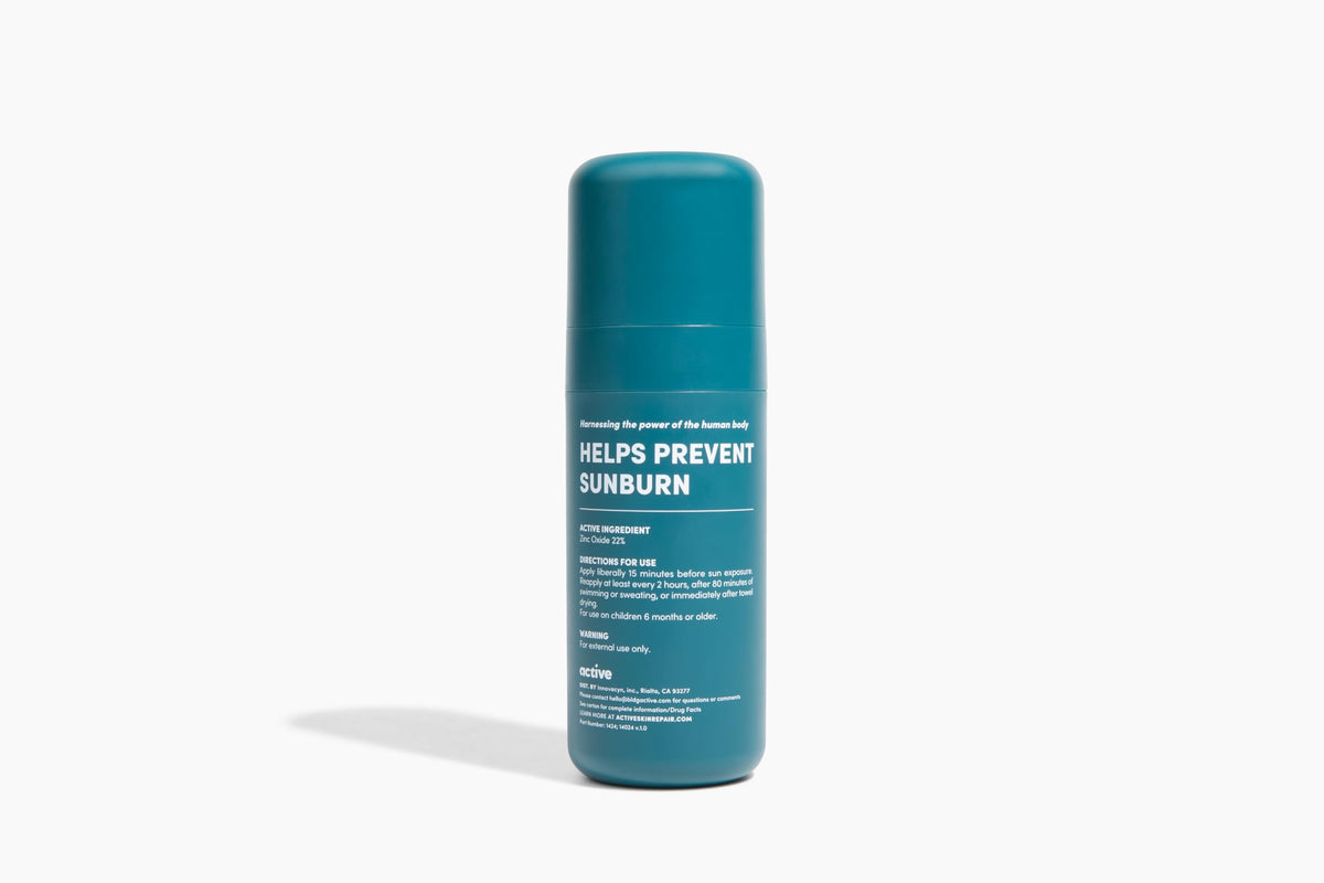 BLDG ACTIVE creamy lotion texture spread showing hydrating finish