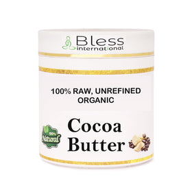 Bless International front packaging showing pure cocoa butter for moisturizing