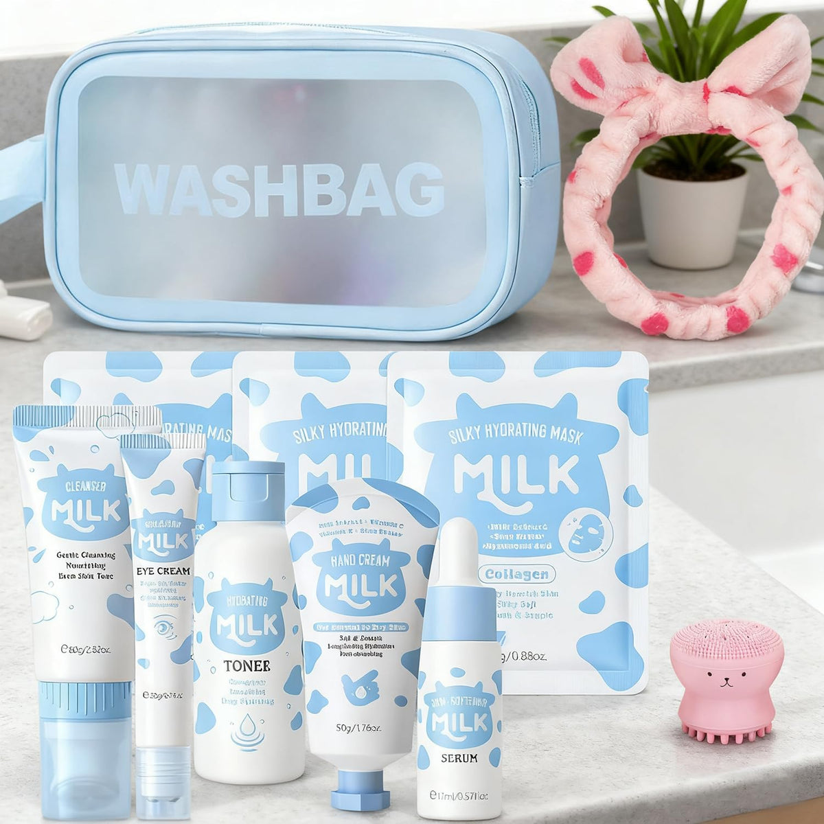 BliBling lifestyle image of teen girl using products demonstrating easy daily skincare habit
