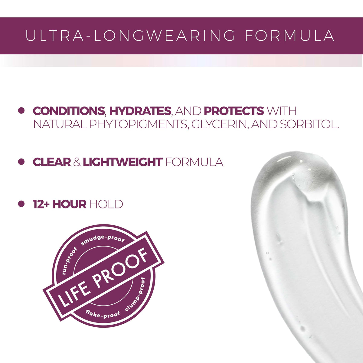 blinc clear gel texture close-up highlighting lightweight conditioning finish