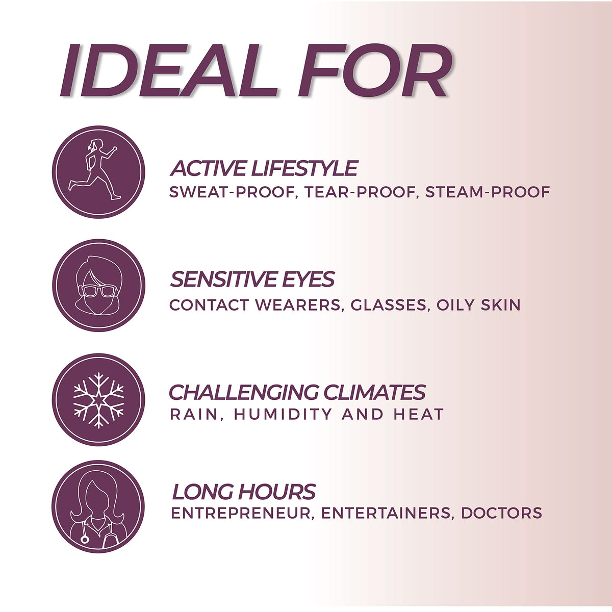 blinc ingredients label close-up showing jojoba oil and plant-based waxes