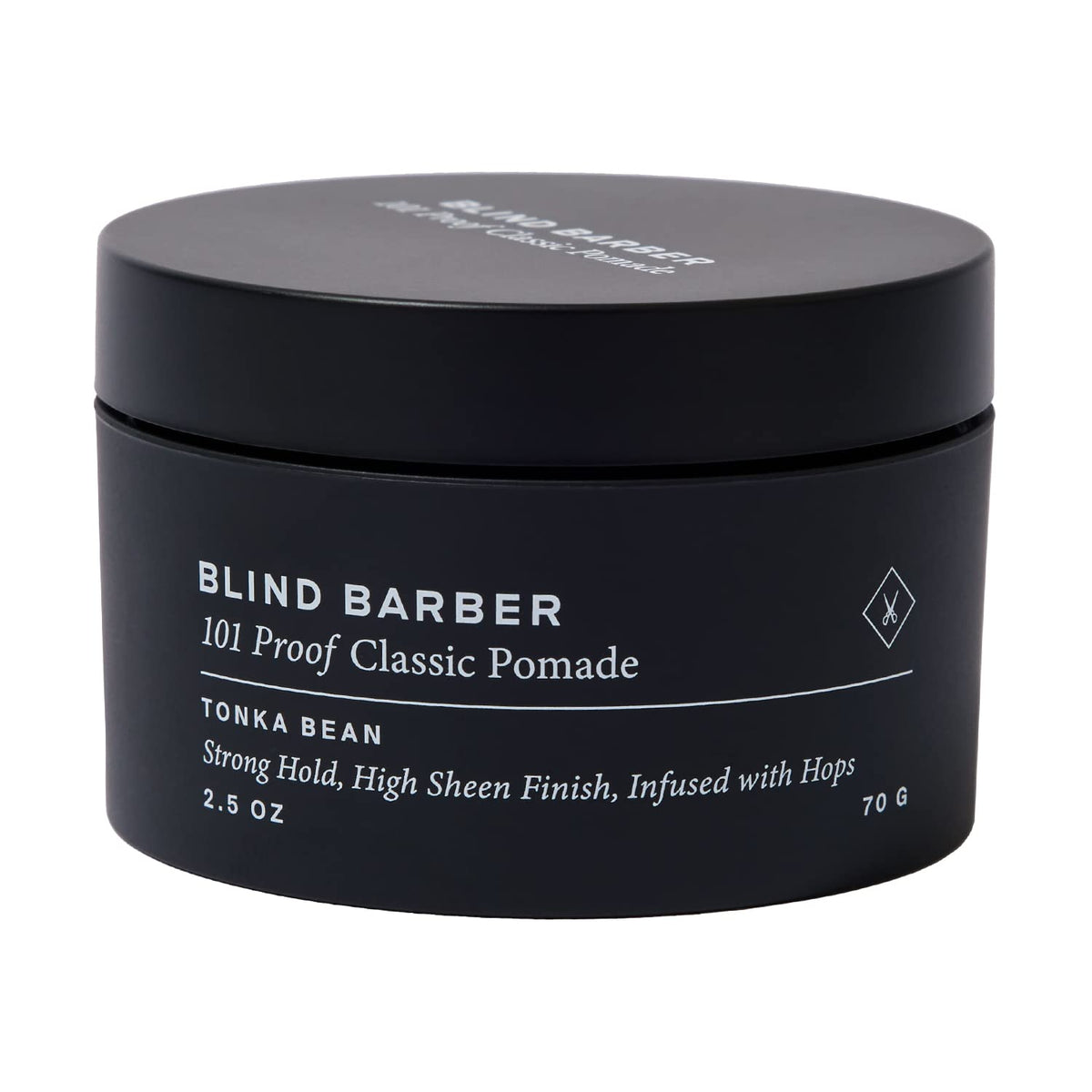 Blind Barber front packaging showing jar and branding, professional appeal