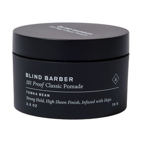 Blind Barber front packaging showing jar and branding, professional appeal