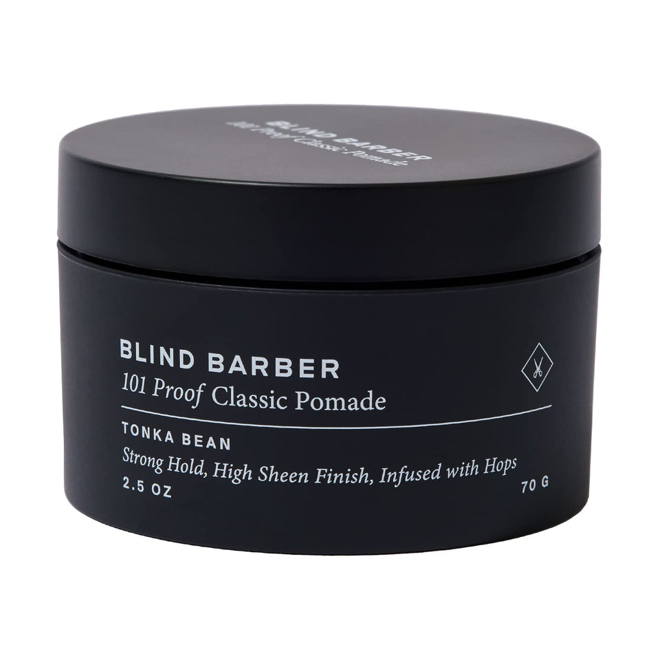 Blind Barber front packaging showing jar and branding, professional appeal