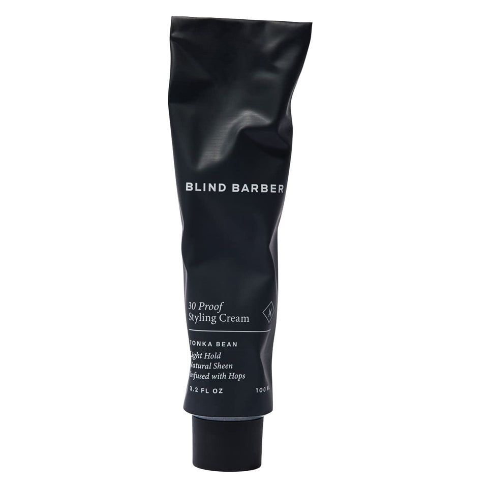 Blind Barber front packaging showing bottle and tonka scent benefit