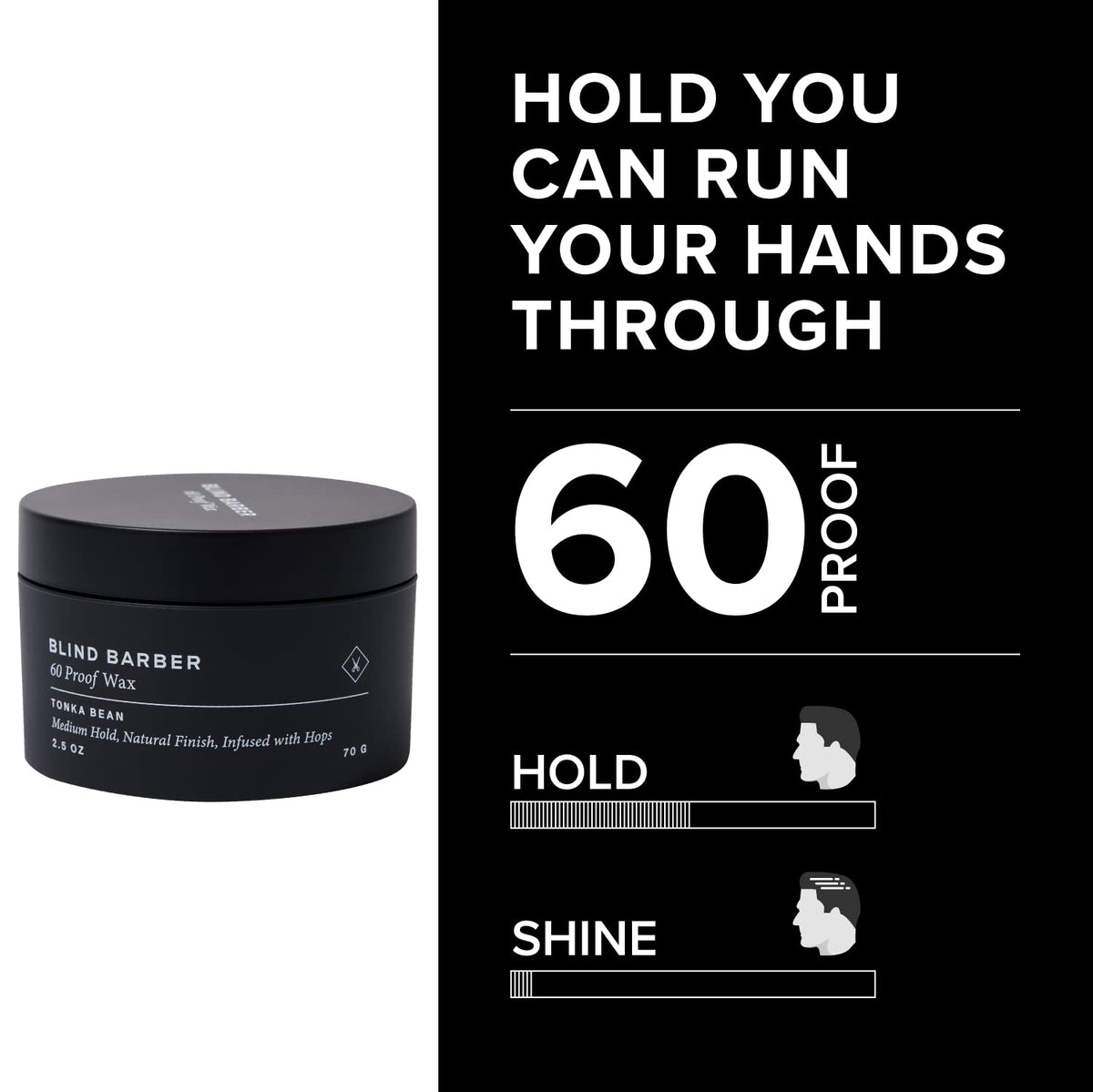 Blind Barber wax warmed in hands demonstrating application and even distribution benefit