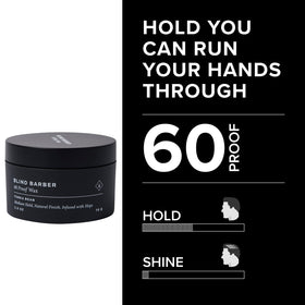 Blind Barber wax warmed in hands demonstrating application and even distribution benefit