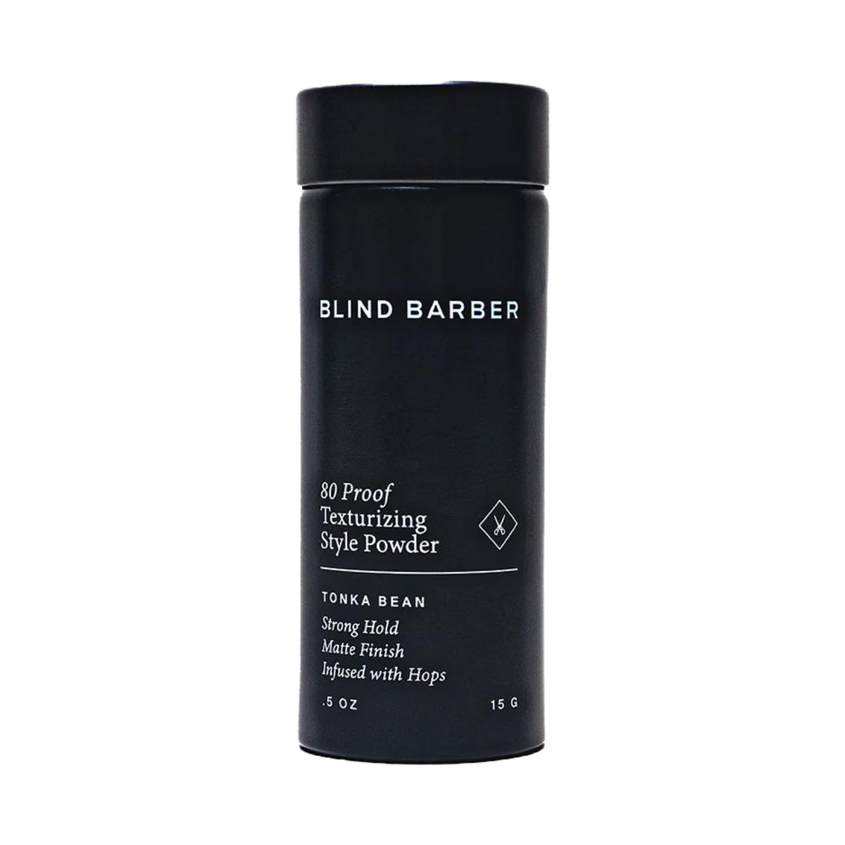 Blind Barber front packaging showing compact 0.5 oz jar and clear branding, convenient travel benefit