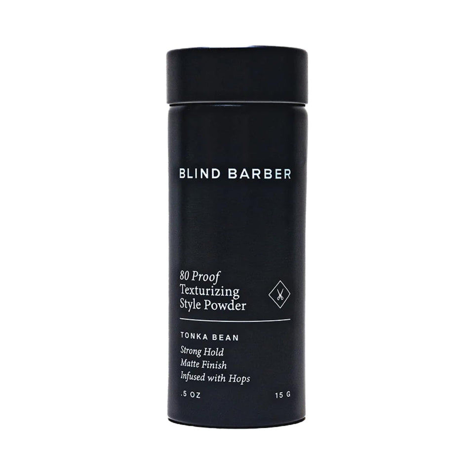 Blind Barber front packaging showing compact 0.5 oz jar and clear branding, convenient travel benefit