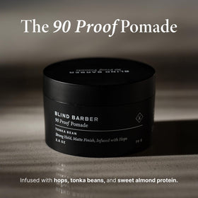 Blind Barber 90 Proof applied to hands ready to style with controllable hold benefit