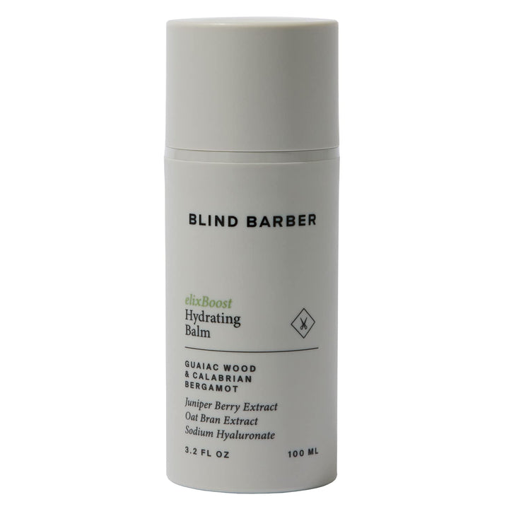 Blind Barber elixBoost front packaging showing jar and branding, highlights daily hydration benefit