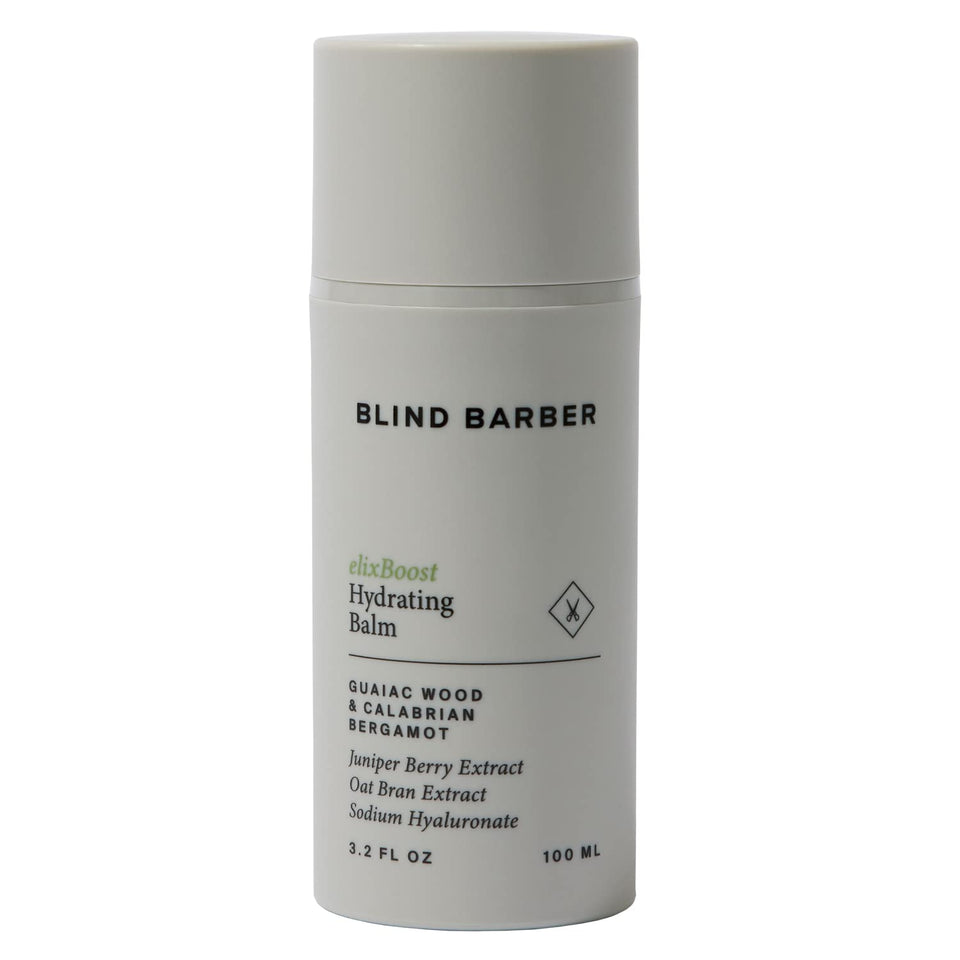 Blind Barber elixBoost front packaging showing jar and branding, highlights daily hydration benefit