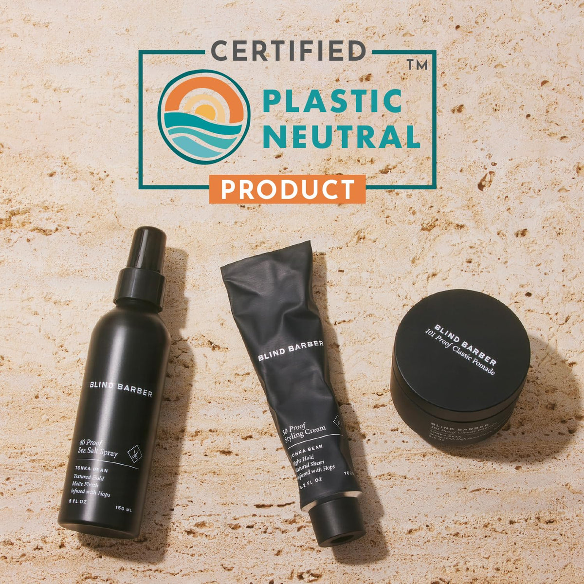 Blind Barber bottle being used in shower showing easy application and fresh scent