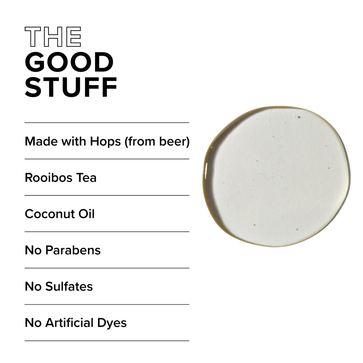 Blind Barber pump and label detail highlighting ingredients and clean design benefit