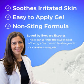 Blinkjoy application demonstration on fingertip applying to lashes for effective debris removal