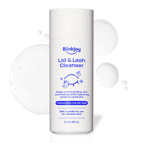 Blinkjoy front packaging showing bottle and clear branding; calming daily hygiene benefit