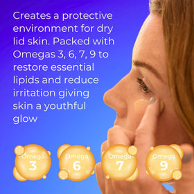 Blinkjoy applying balm with fingertip for precise delicate eye care