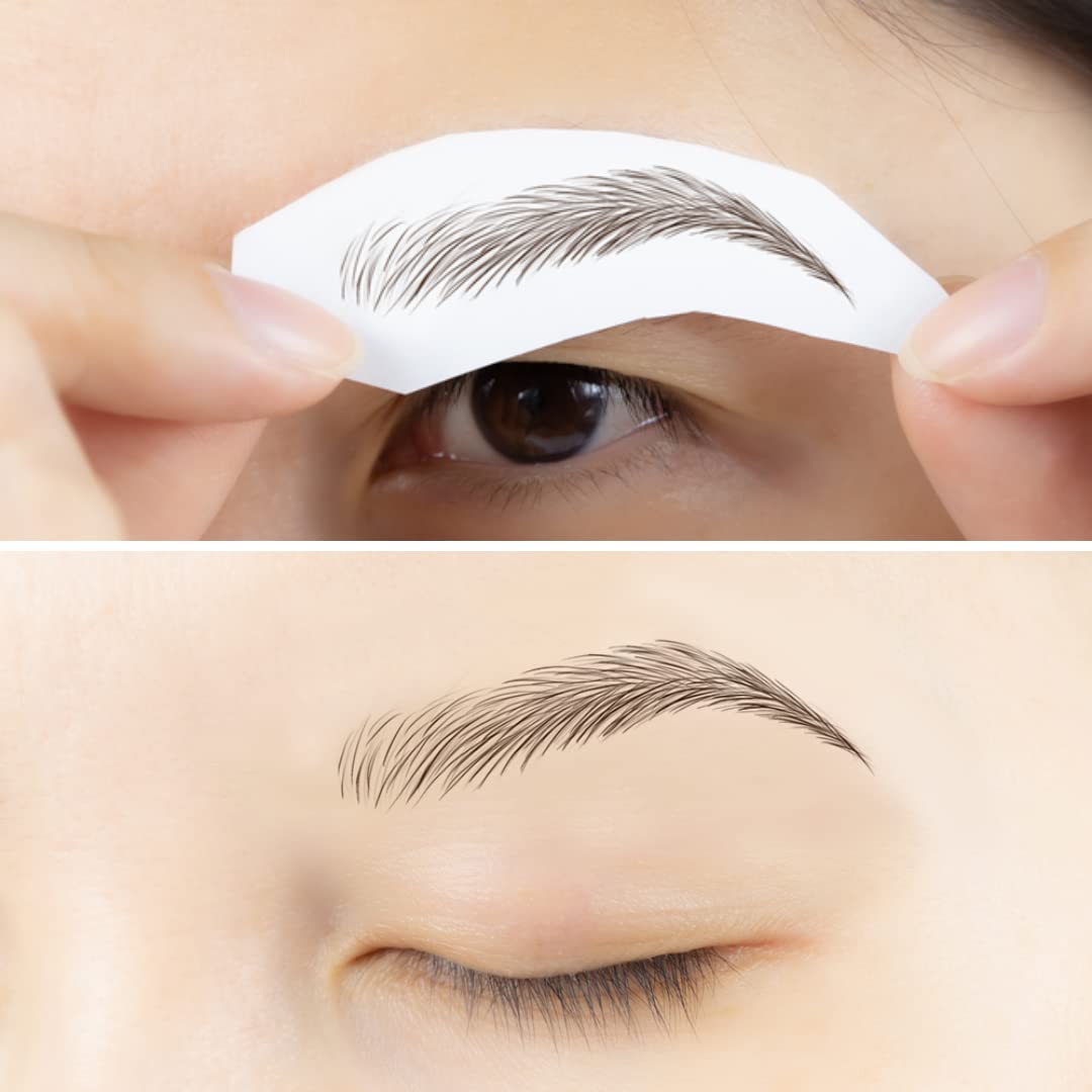 Bliss and Beyond USA sheet close-up showing pre-cut brow pairs for precise placement