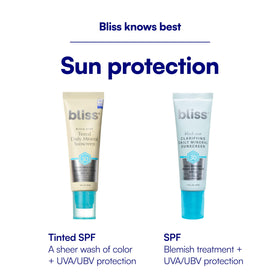 Bliss back label showing ingredient list and directions for easy reference benefit