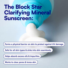 Bliss tinted sunscreen swatched on skin demonstrating sheer, no-white-cast finish