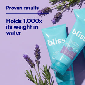 Bliss body butter cream texture close-up highlighting rich, whipped consistency for deep hydration