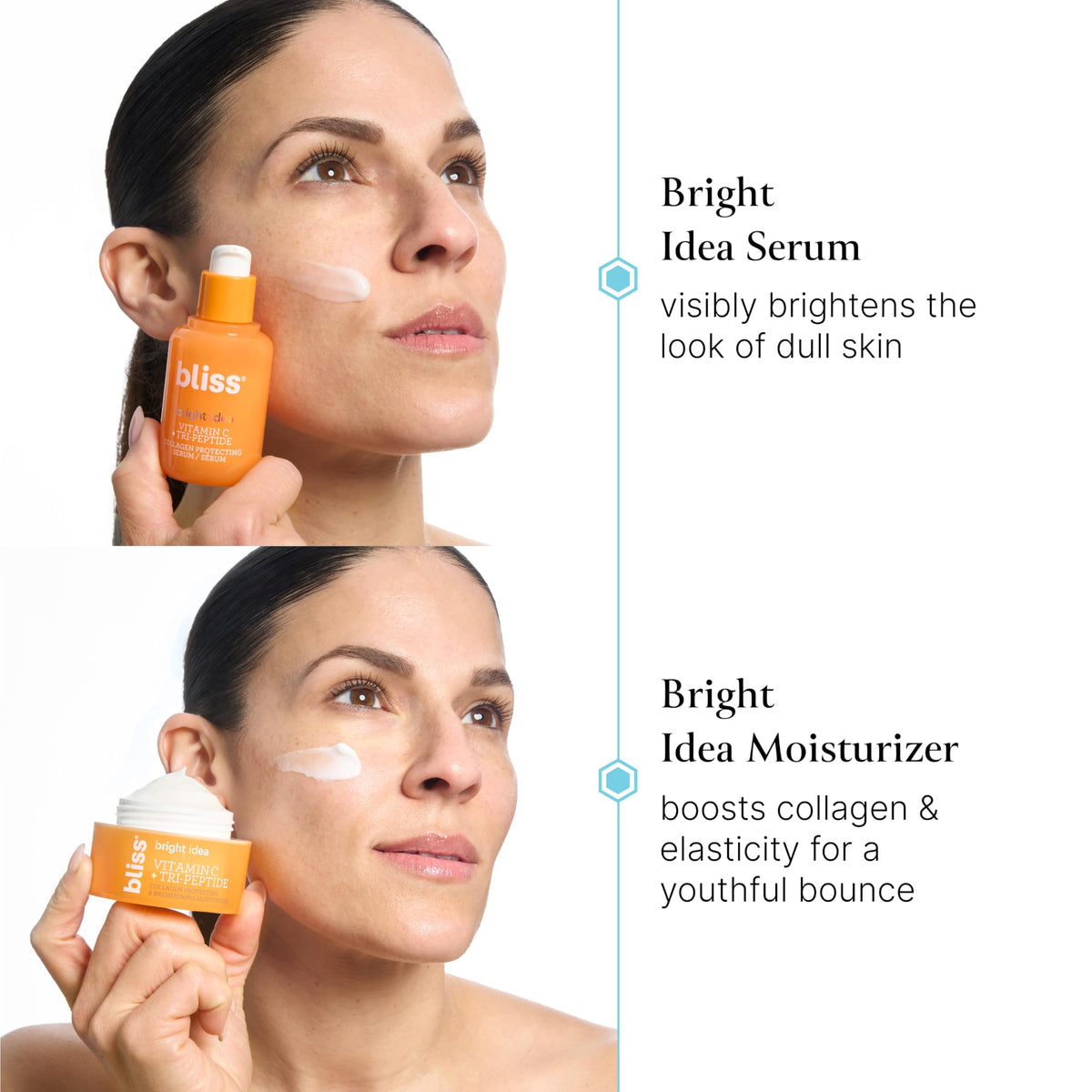 Bliss serum dropper dispensing texture for quick absorption and glow