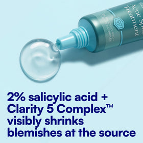 Bliss illustrated before and after blemish reduction, visible redness reduction benefit