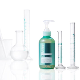 Bliss label close-up showing key ingredients and transparent formulation