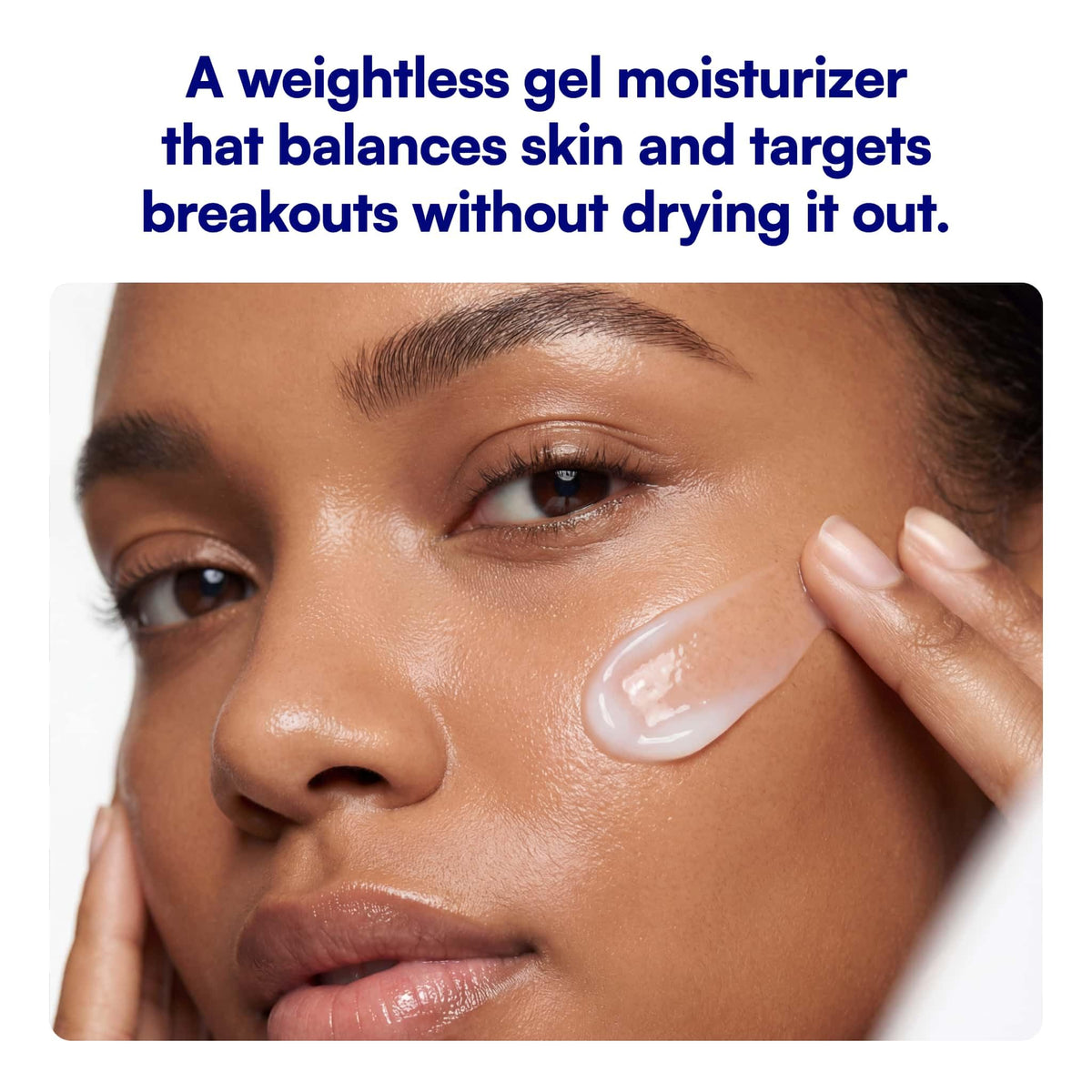 Bliss gel texture close-up highlighting lightweight, fast-absorbing feel