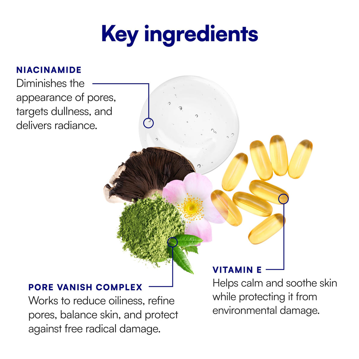 Bliss drop of serum on hand illustrating easy application and quick absorption