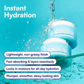 Bliss applying cream on hand demonstrating lightweight hydration benefit