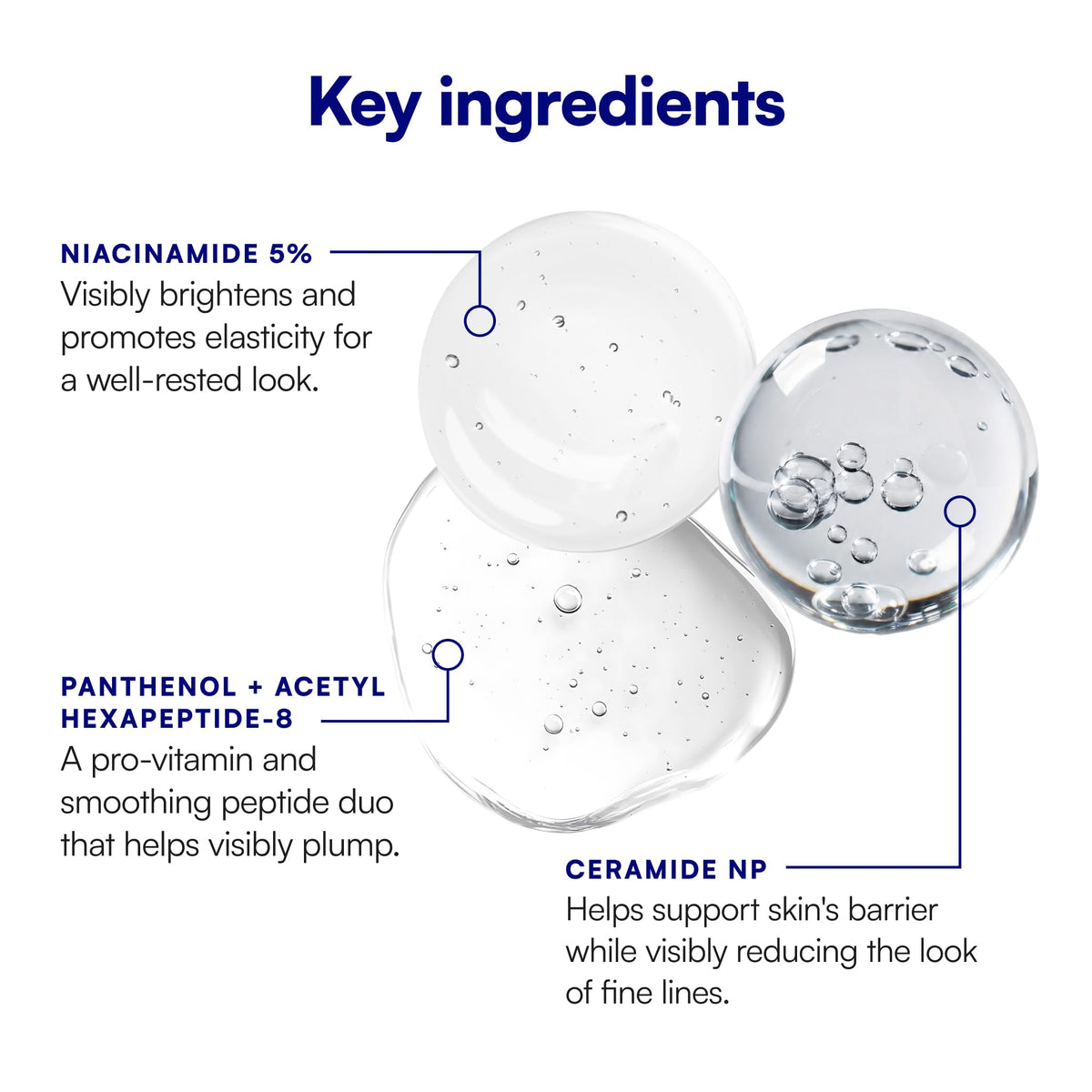 Bliss cream dotted on hand before application, demonstrating lightweight spread and absorbency