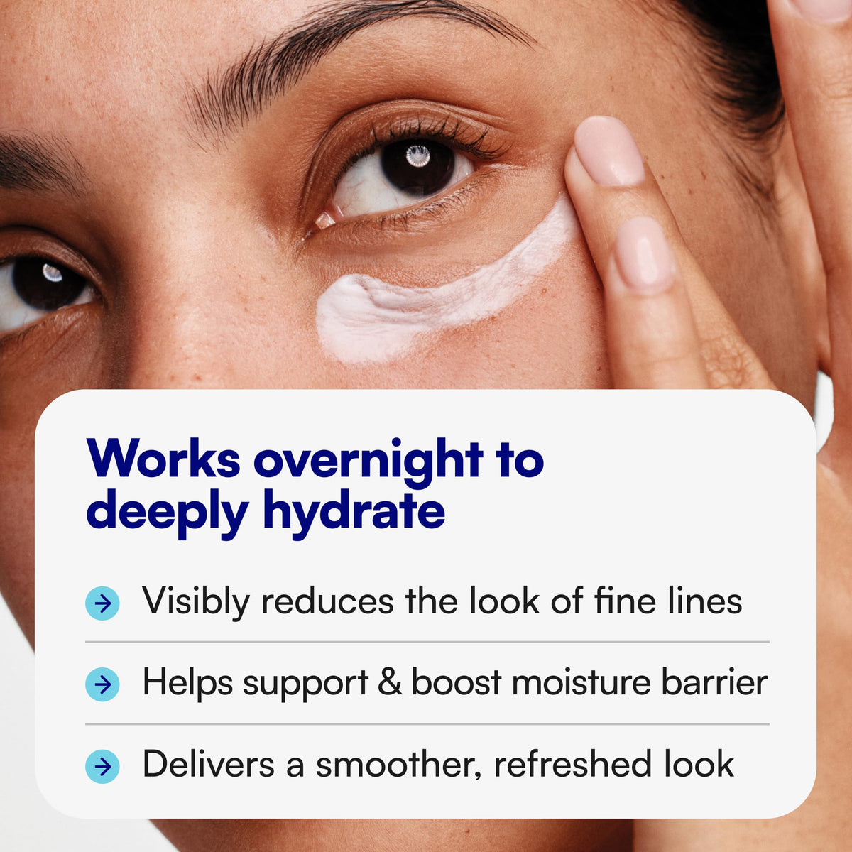 Bliss ingredients display with ceramide and niacinamide visuals, highlighting barrier support