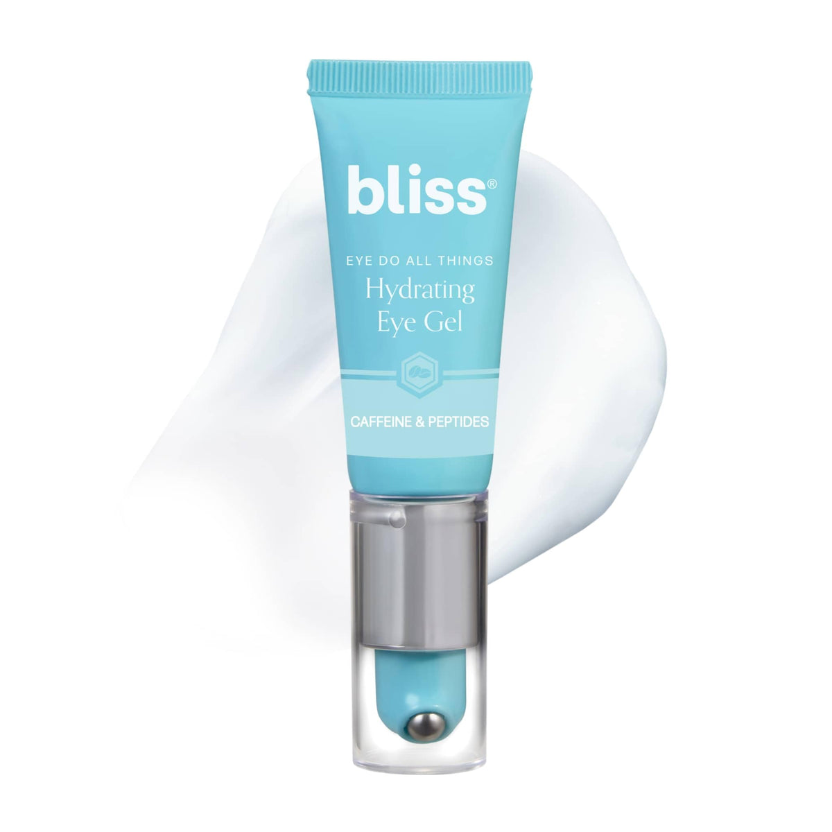 Bliss eye gel front packaging showing product and volume benefit