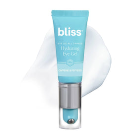 Bliss eye gel front packaging showing product and volume benefit