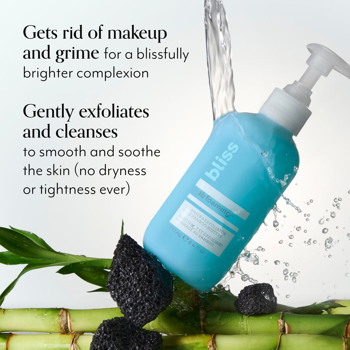 Bliss bamboo buffer closeup highlighting natural exfoliation and texture refinement