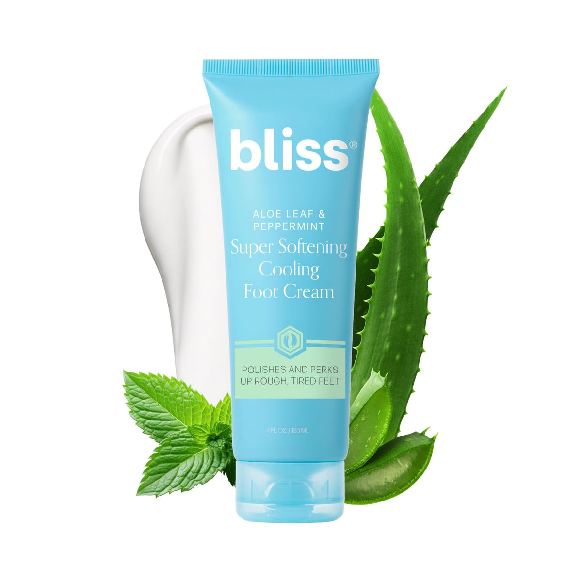 Bliss front packaging showing aloe peppermint label and soothing benefits