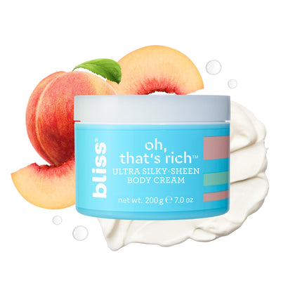 Bliss jar front packaging showing product name and size, highlights rich hydration