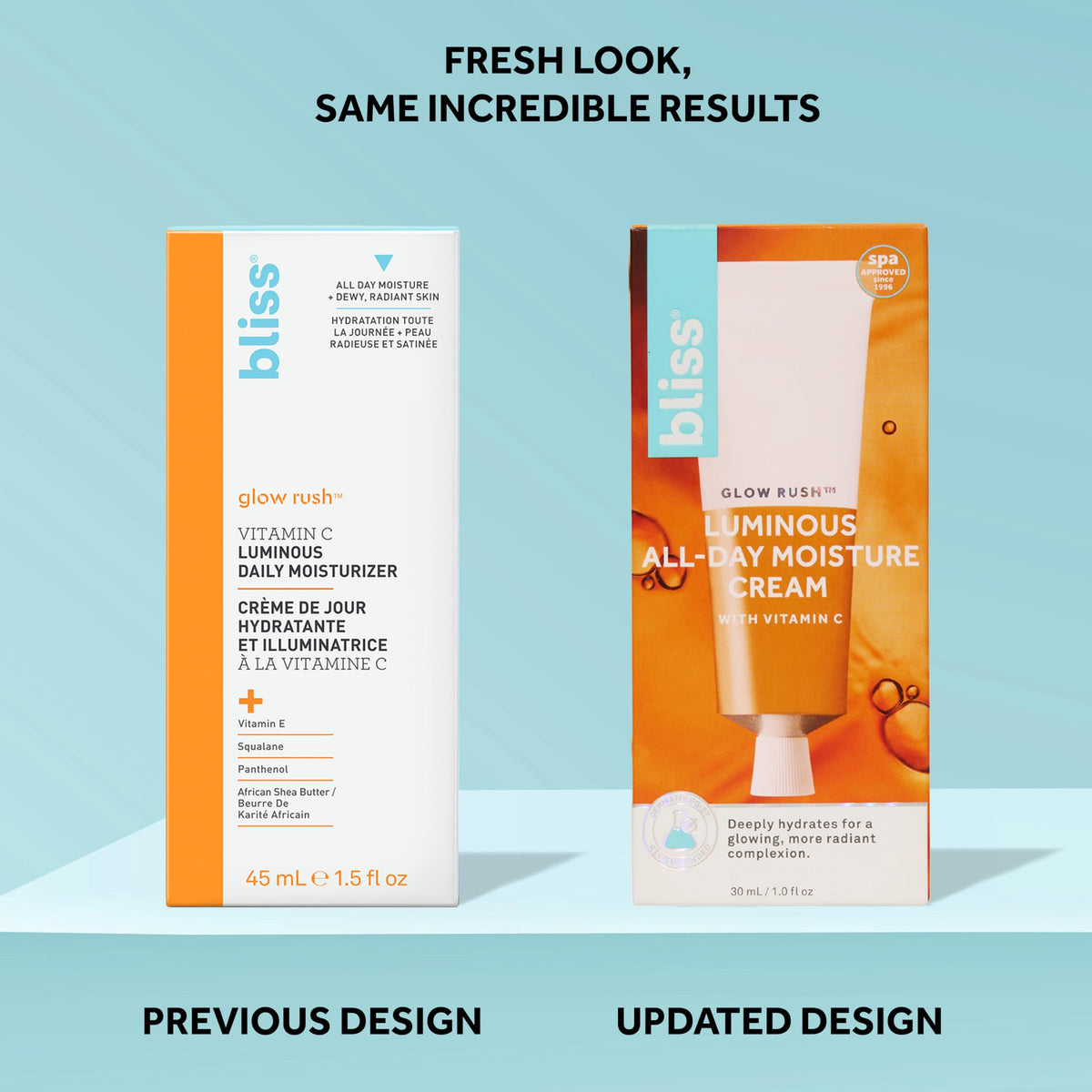 Bliss skin after absorb with dewy finish and visible radiance